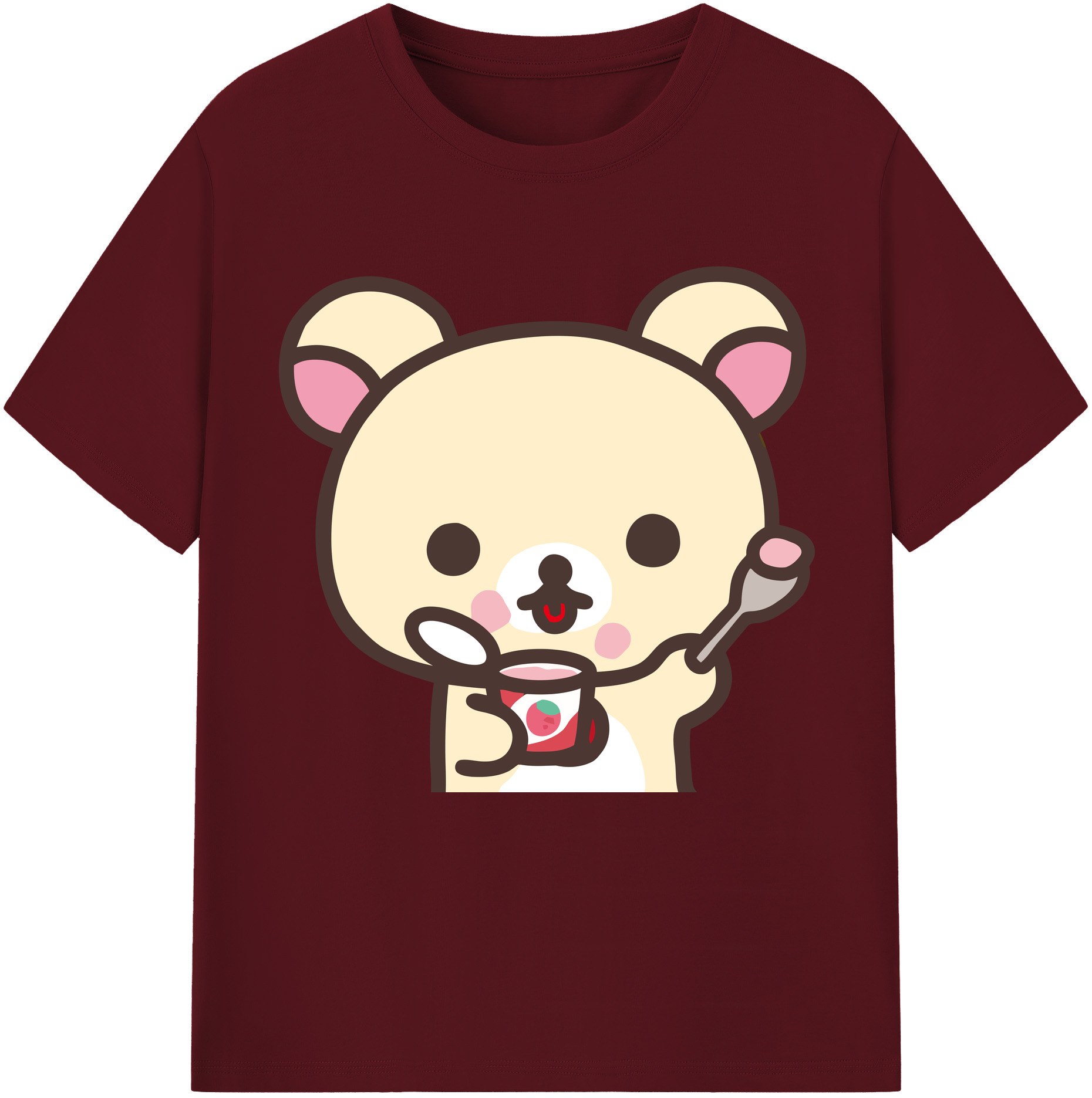 （画像用） リラックマ リラックマ キイロイトリ Rilakkuma Korilakkuma Kiiroitori 綿100％半袖Tシャツ（フロントプリント）